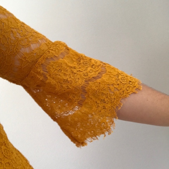 Mustard Yellow Lace Blouse - Picture 5 of 7